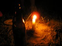Bier im Kerzenlicht